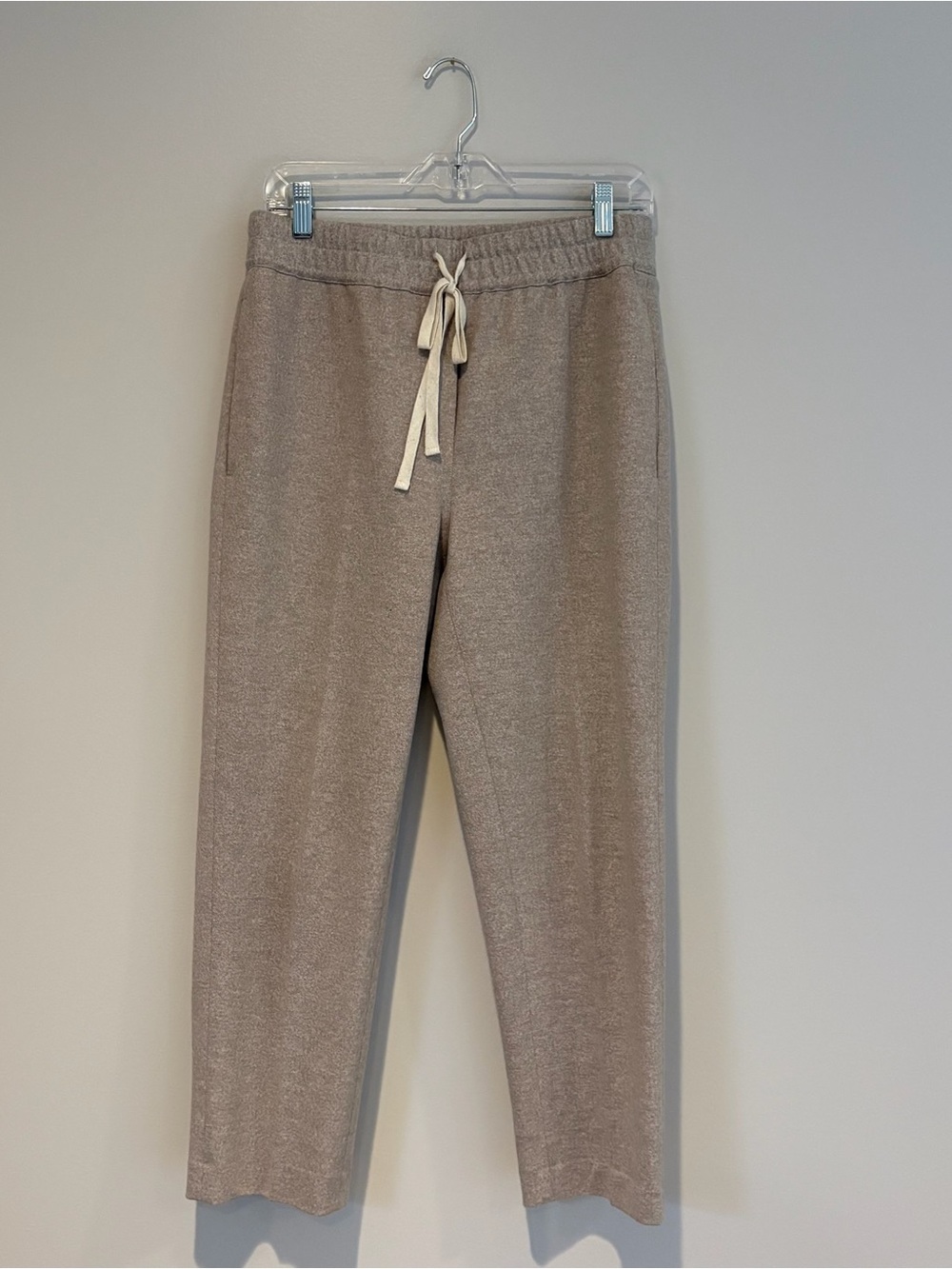 Reiss Women's Taupe Pants with Cream Drawstring Size 6